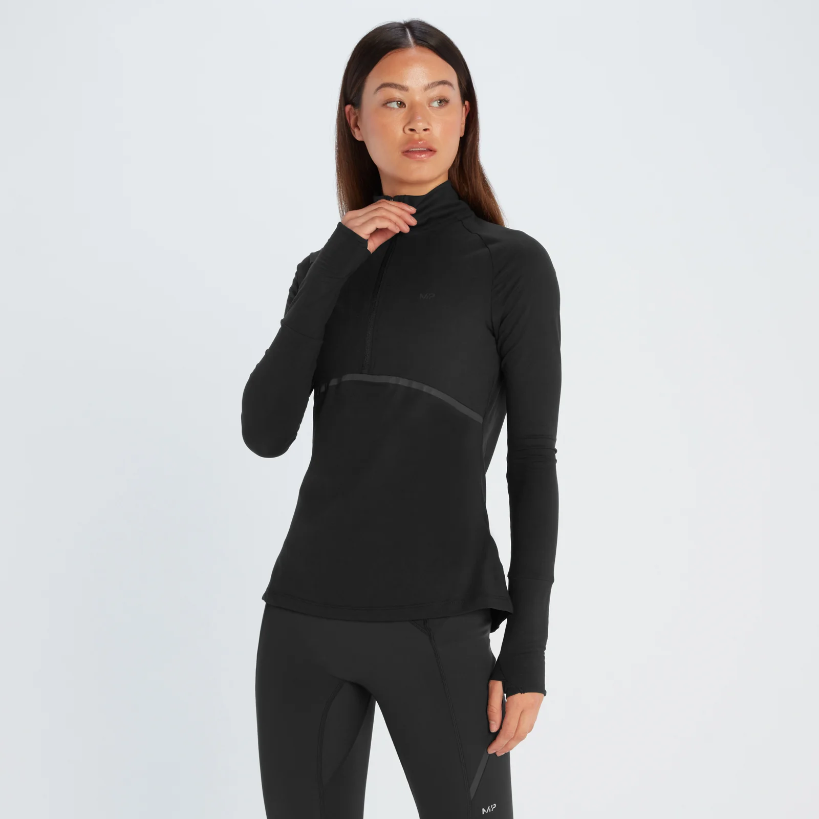 Top con cerniera 1/4 MP Velocity Ultra da donna - Nero - XXS Immagine 1