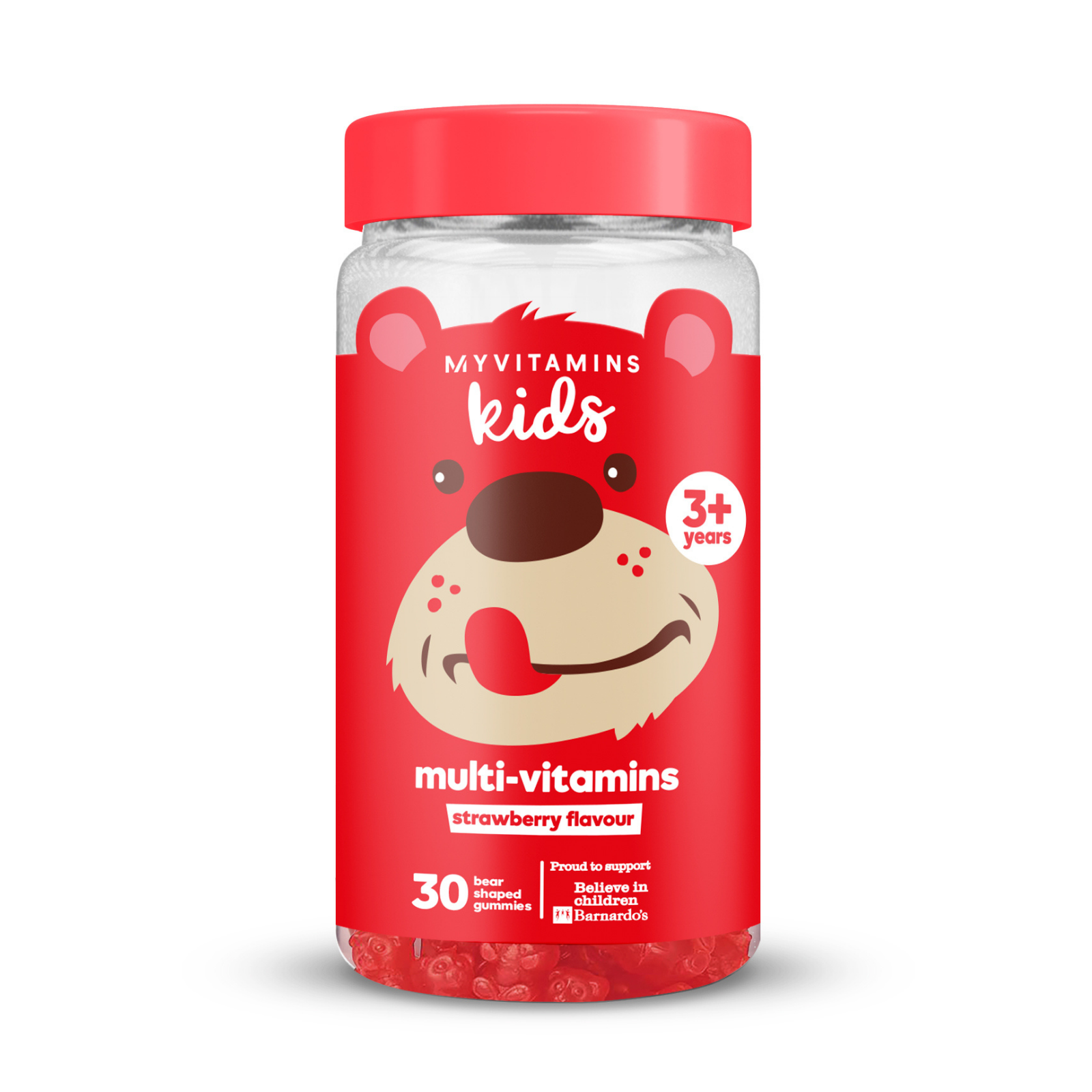 Caramelle Gommose Multivitaminiche per Bambini - 30Gummies - Fragola Immagine 1