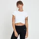 T-Shirt corta con design arricciato sul davanti MP Composure da donna - Bianca
