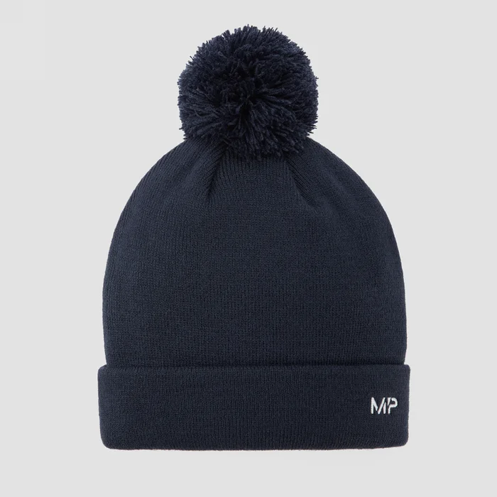 Berretto con pompon MP - Blu navy/Bianco
