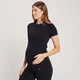 T-shirt a maniche corte premaman senza cuciture MP da donna - Nera