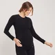 Maglia a maniche lunghe premaman senza cuciture MP da donna - Nera