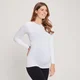 Maglia a maniche lunghe premaman senza cuciture MP da donna - Bianca