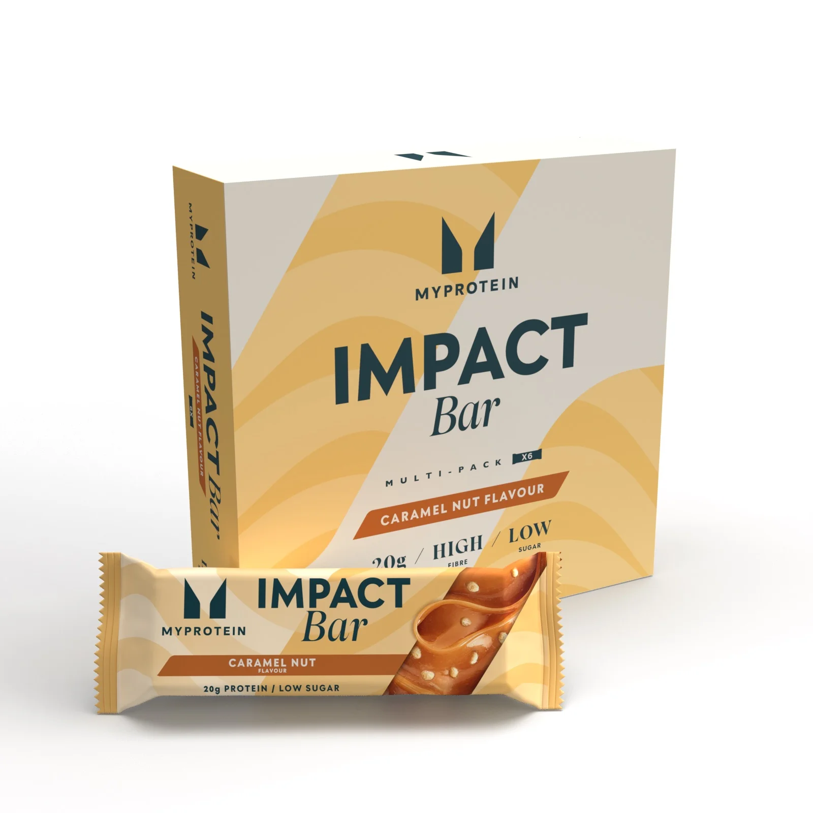 Impact protein bar - 6 x 64g - Caramello e noci Immagine 1