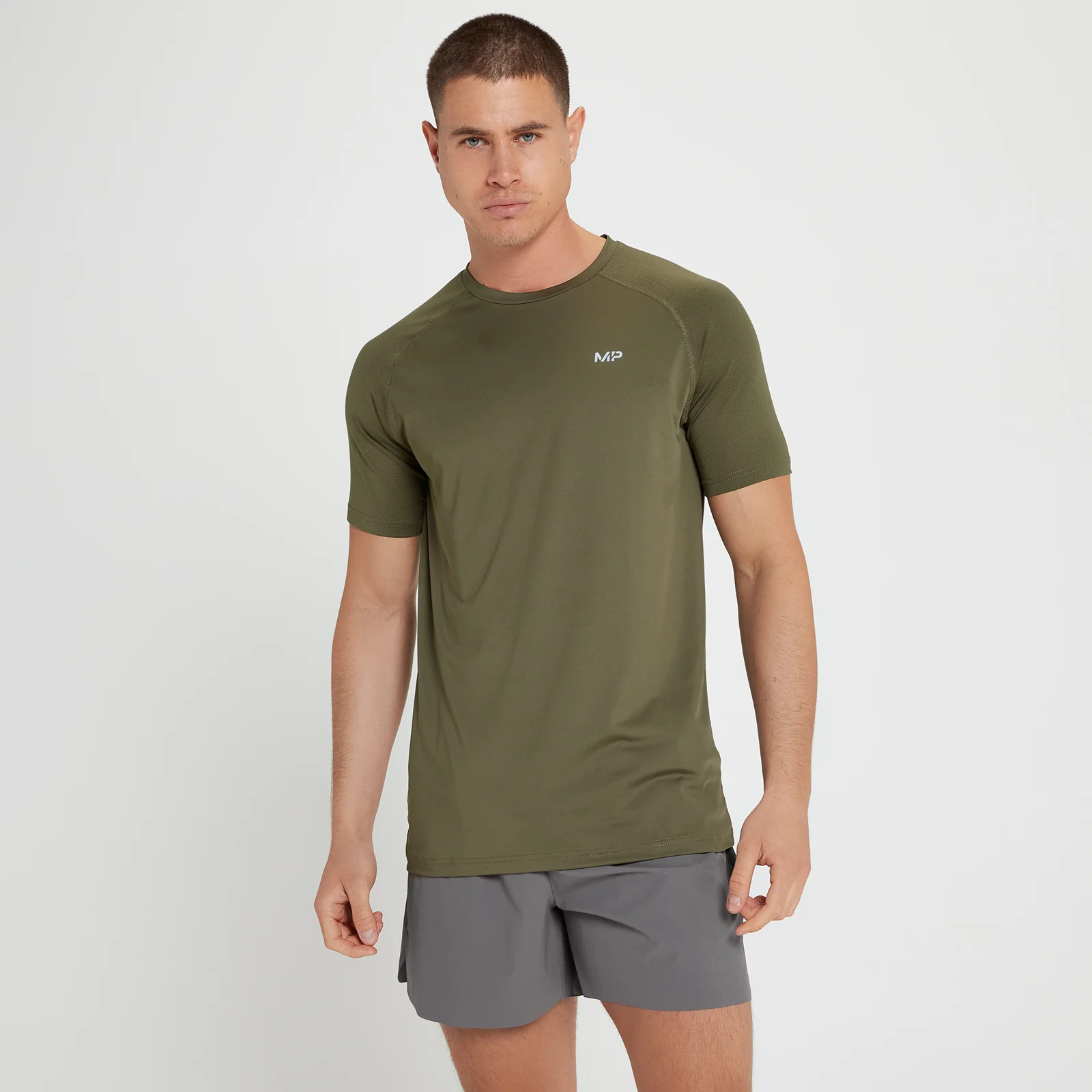 T-Shirt a maniche corte MP Velocity da uomo - Verde militare - XXS Immagine 1