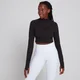 Maglia corta con cerniera 1/4 MP Power Ultra da donna - Nera