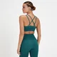 Reggiseno sportivo senza cuciture MP Tempo - Blu marino scuro zebrato