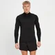 Maglia con zip senza cuciture 1/4 MP Tempo da uomo - Nera