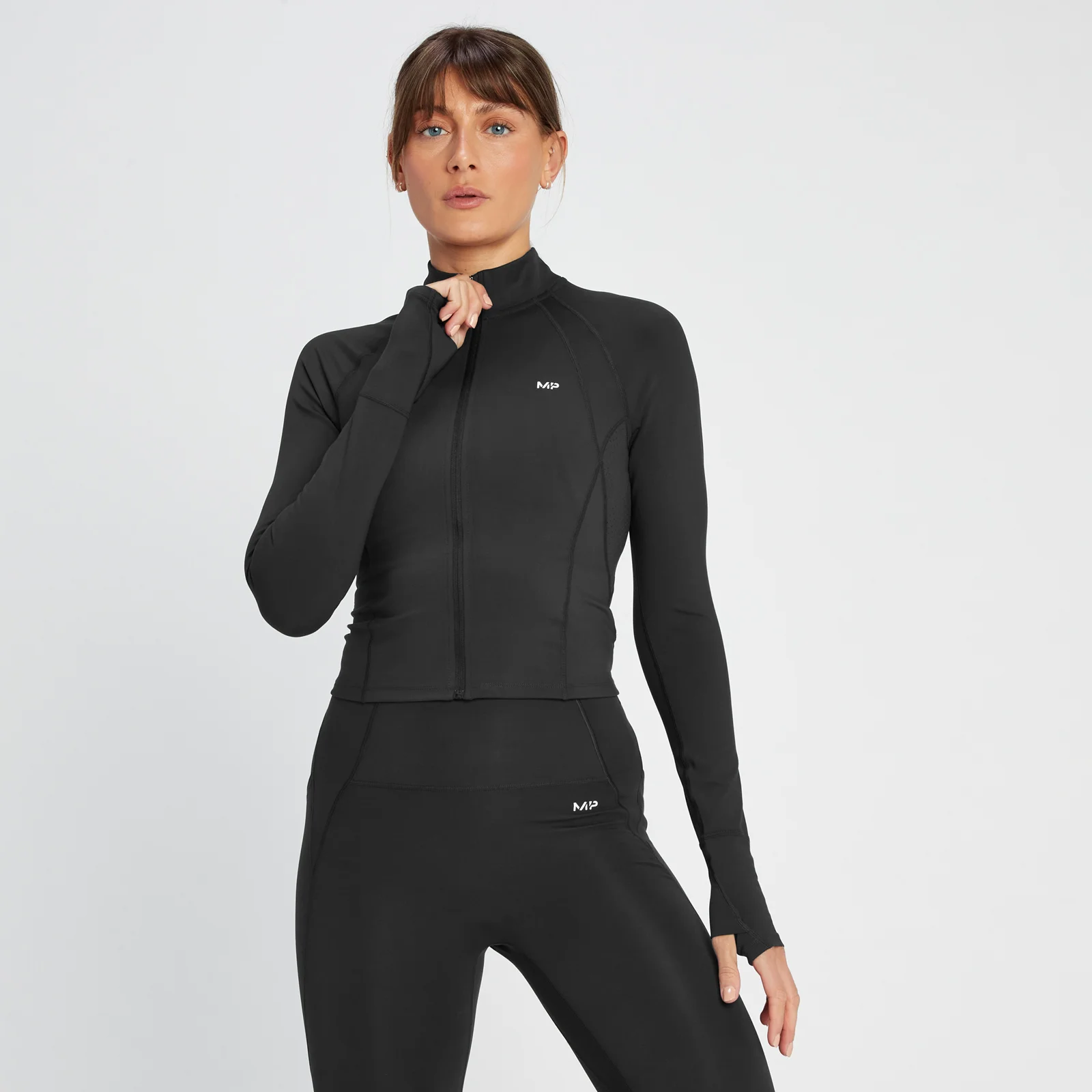 Giacca sportiva cropped MP Tempo Ultra da donna - Nera - XXS Immagine 1