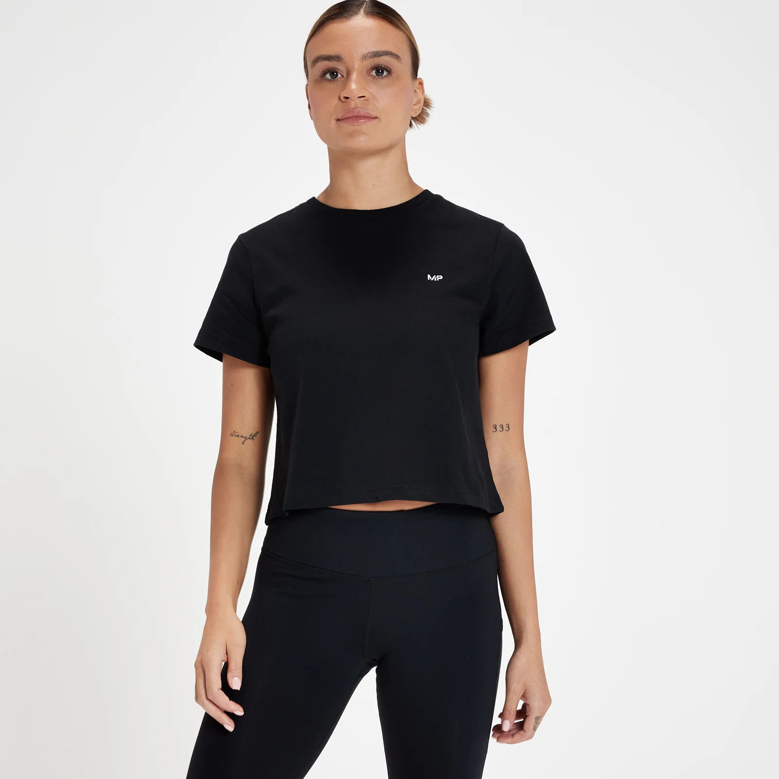 T-shirt cropped MP Rest Day da donna - Nera - XXS Immagine 1