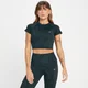 Crop top MP Tempo Wave senza cuciture da donna - Nero