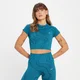 Crop top MP Tempo Wave senza cuciture da donna - Verde petrolio