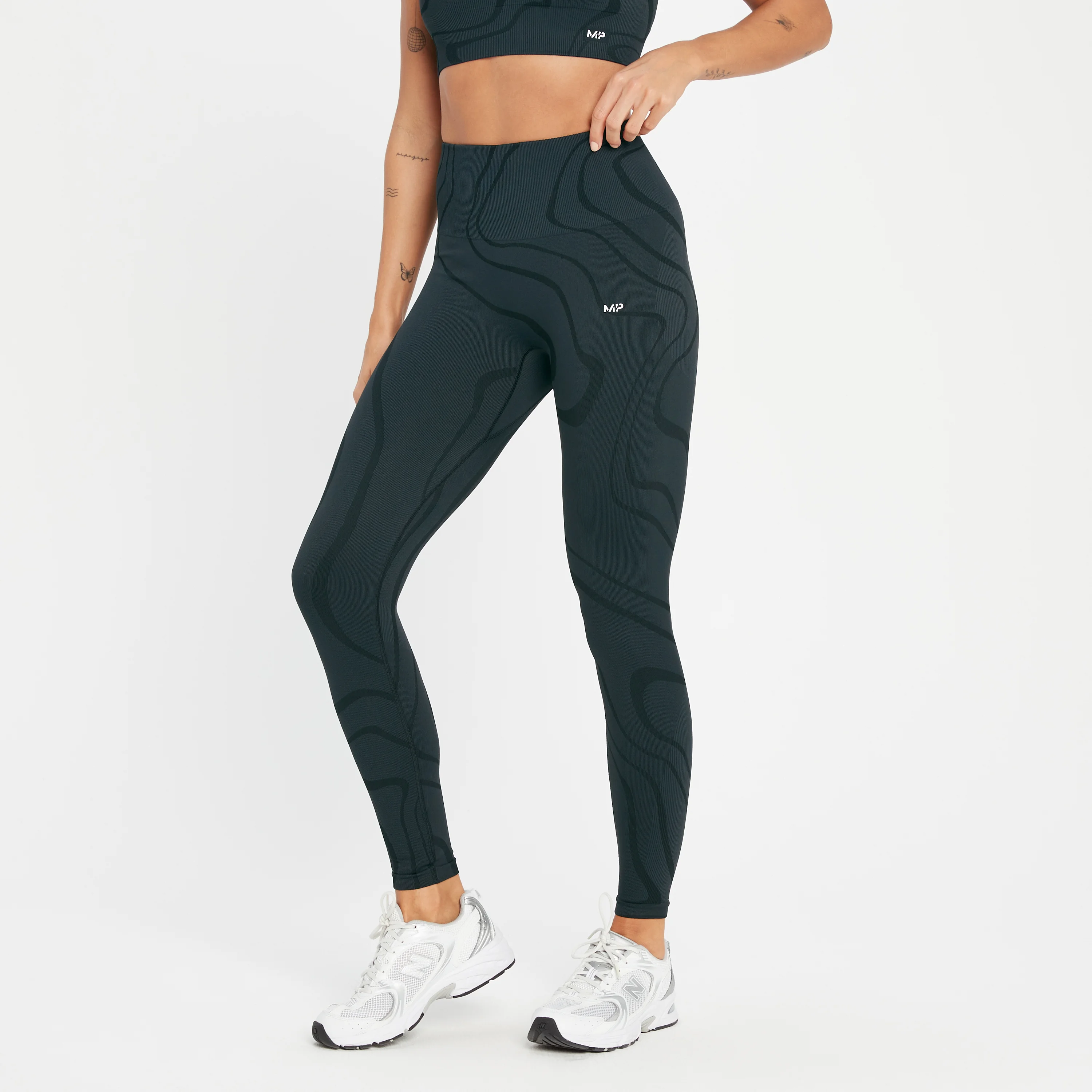 Leggings MP Tempo Wave senza cuciture da donna - Neri - XXS Immagine 1