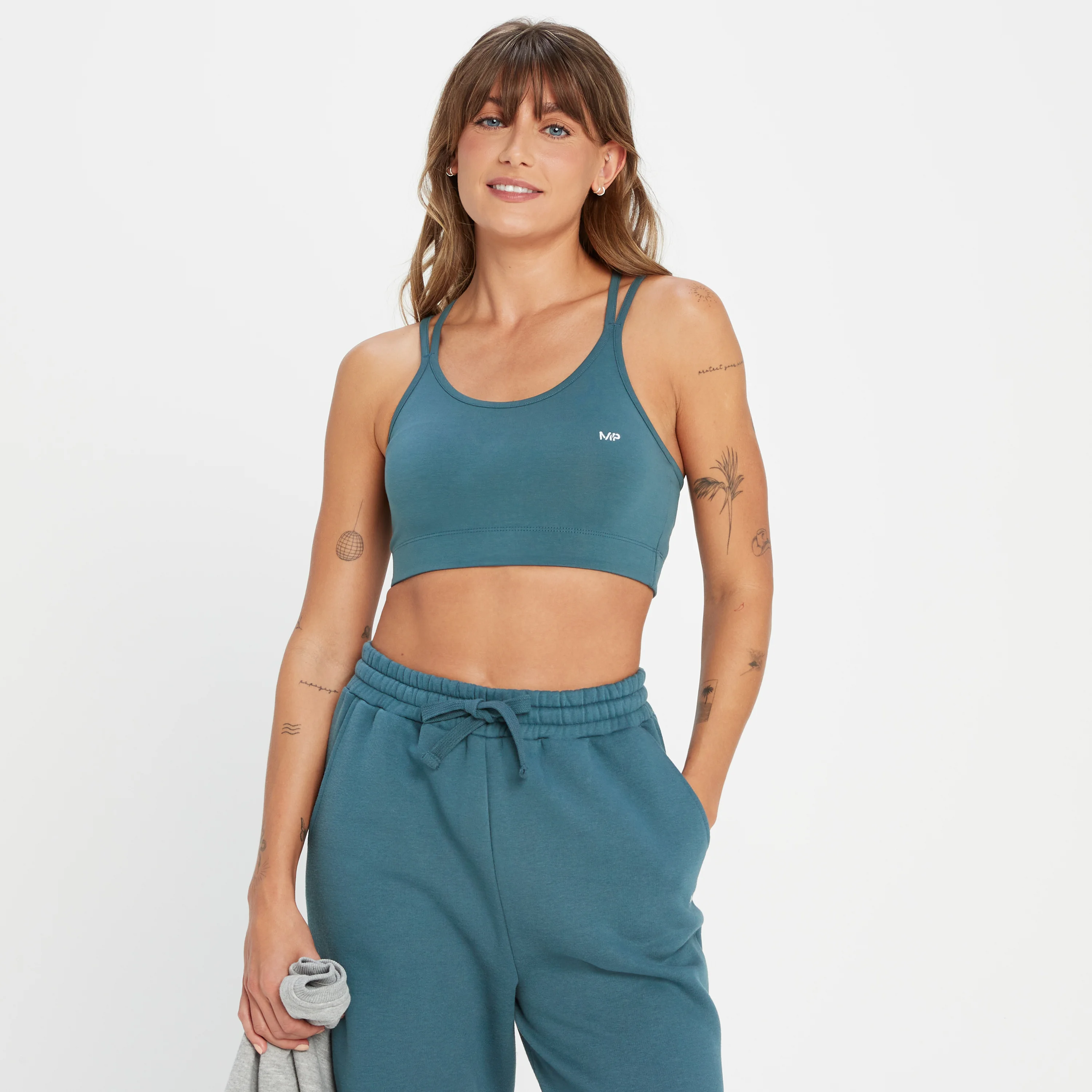Reggiseno in jersey MP Rest Day da donna - Smoke Blue - XXS Immagine 1