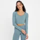 Crop top con schiena scoperta MP Power da donna - Pebble Blue