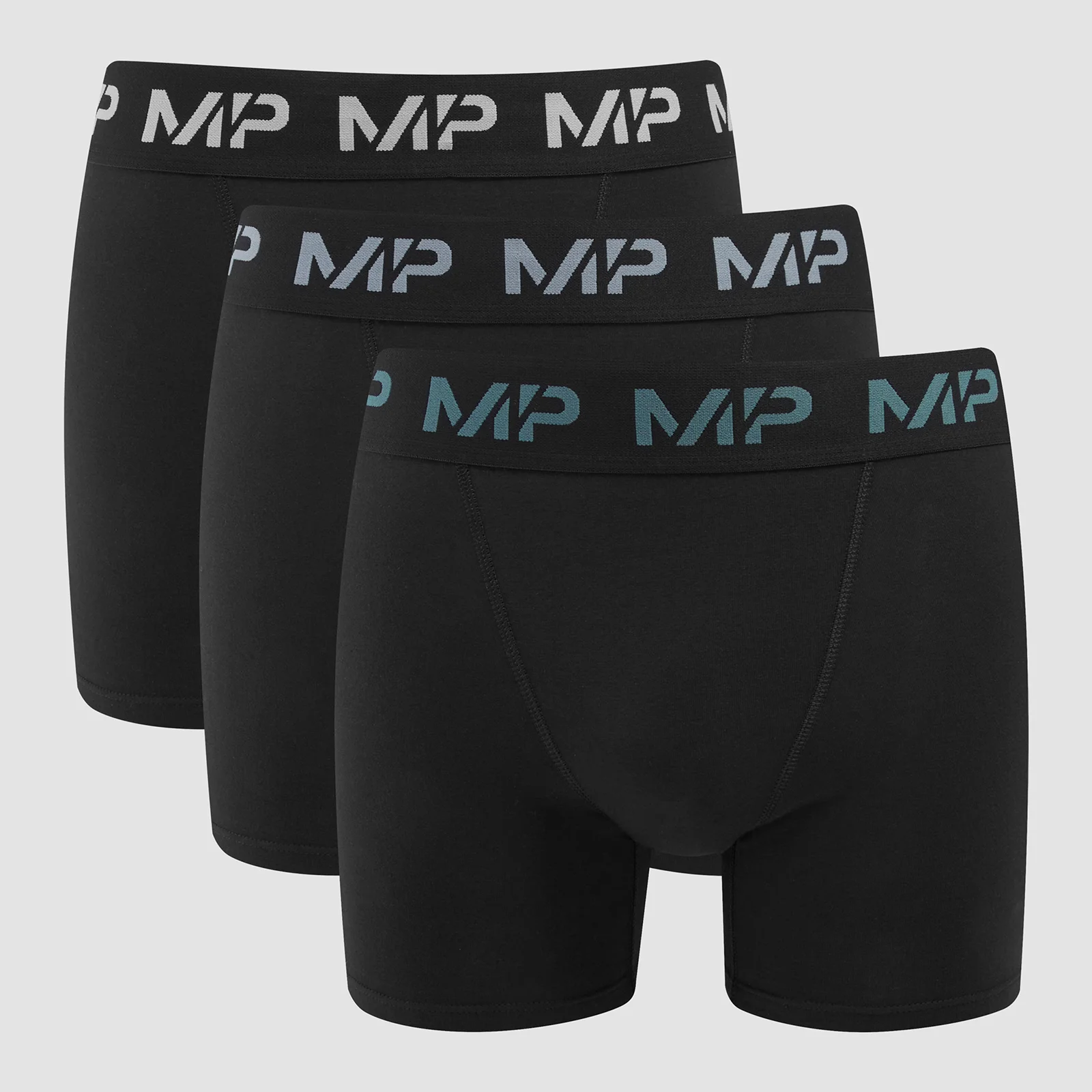 Boxer con logo colorato MP da uomo (confezione da 3) - Nero/Smoke Blue/Pebble Blue/Grigio scuro - XXS Immagine 1