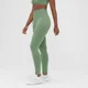 Leggings senza cuciture slavati MP da donna - Verde giada slavato