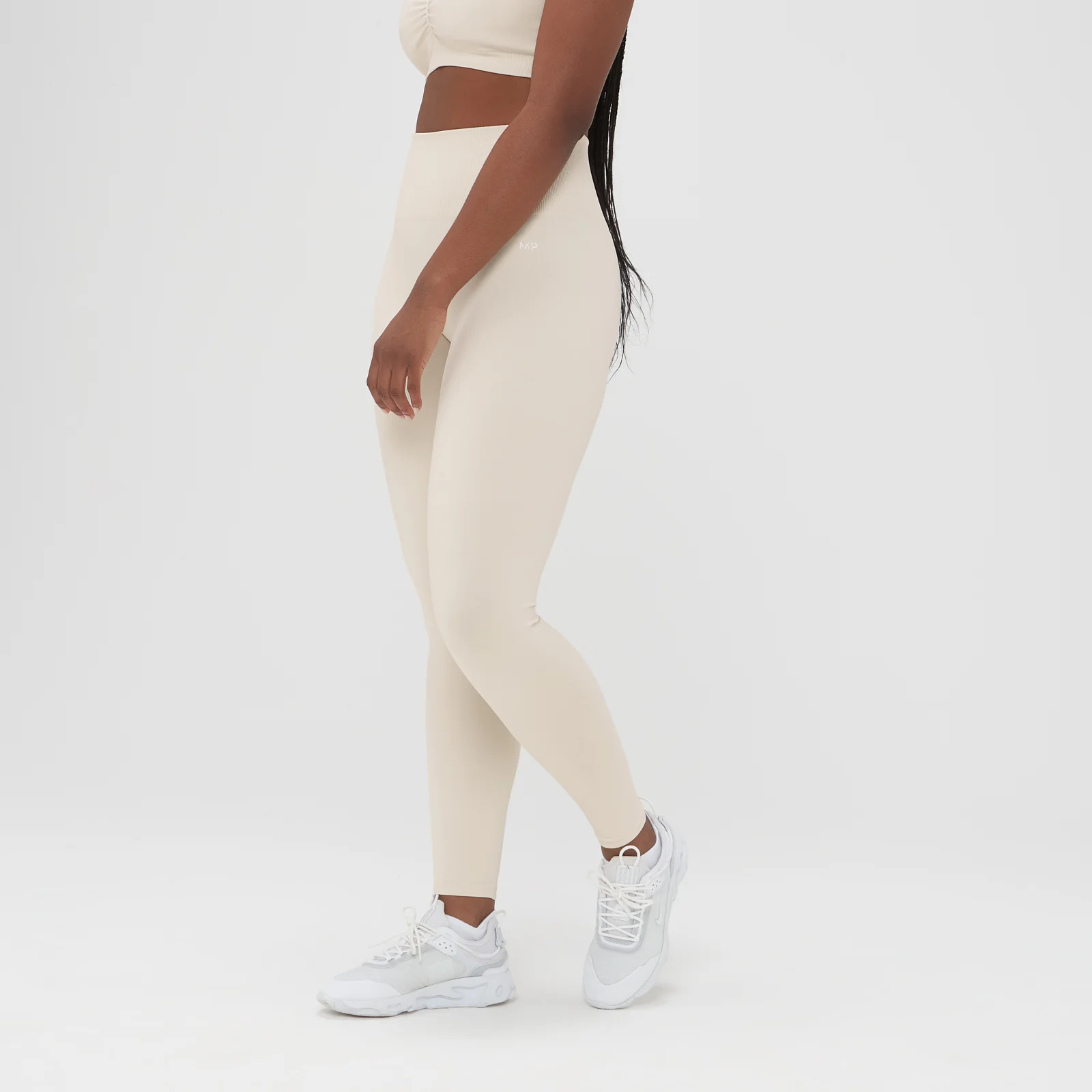 Leggings senza cuciture slavati MP da donna - Ecru - XS Immagine 1