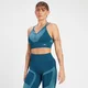Reggiseno sportivo senza cuciture MP Impact Scrunch - Verde petrolio