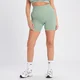 Pantaloncini a costine senza cuciture MP Tempo da donna - Verde salvia