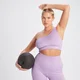 Reggiseno asimmetrico a costine senza cuciture MP Tempo - Lilla acceso