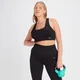 Reggiseno a costine senza cuciture MP Tempo - Nero