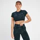 Crop top senza cuciture texturizzato MP Adapt da donna - Blu navy scuro