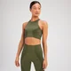 Reggiseno sportivo senza cuciture MP Tempo Illusion - Verde oliva