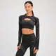 Crop top a maniche lunghe senza cuciture MP Tempo Ultra da donna - Nero