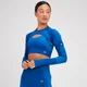 Crop top a maniche lunghe senza cuciture MP Tempo Ultra da donna - Surf Blue