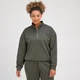 Felpa con cerniera 1/4 MP Rest Day da donna - Verde tortora