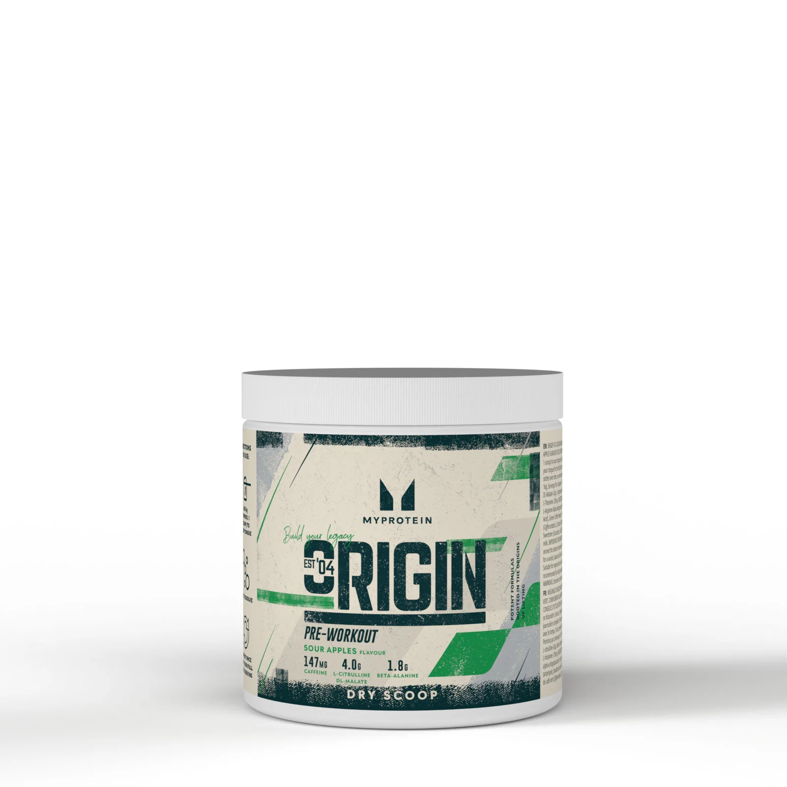 Miscela Pre-Allenamento Origin per Dry Scooping - 18porzioni - Mela Verde Immagine 1
