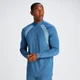 Maglia con cerniera 1/4 MP Tempo da uomo - Blu Indigo