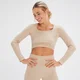 Crop top a maniche lunghe senza cuciture MP x Tatiana - Crema
