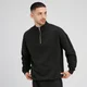Maglia con cerniera 1/4 MP Rest Day da uomo - Nera