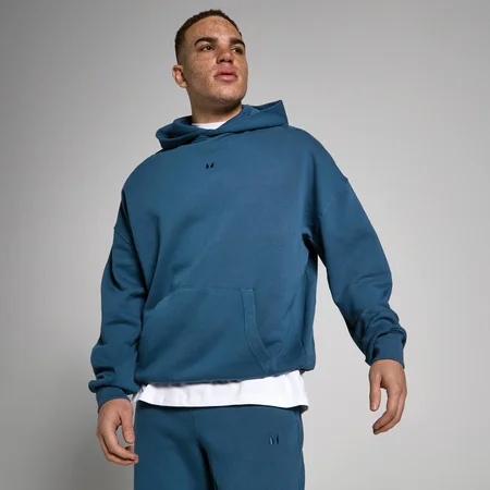 Felpa con cappuccio slavata MP Tempo da uomo - Blu navy slavato