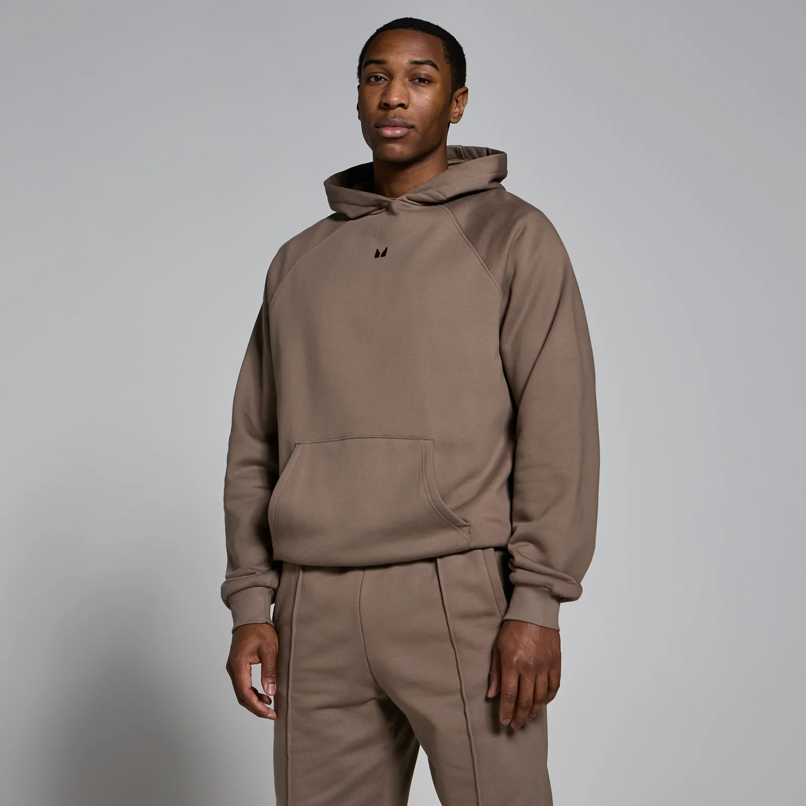 Felpa con cappuccio pesante MP Lifestyle da uomo - Marrone chiaro - XS Immagine 1