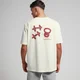T-shirt oversize con stampa MP Tempo da uomo - Bianco ottico / Rosso