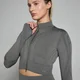 Giacca crop senza cuciture MP Tempo Ultra Geometric da donna - Carbone