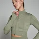 Giacca crop senza cuciture MP Tempo Ultra Geometric da donna - Tortora