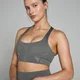 Reggiseno sportivo senza cuciture Geometric MP Tempo Ultra - Carbone
