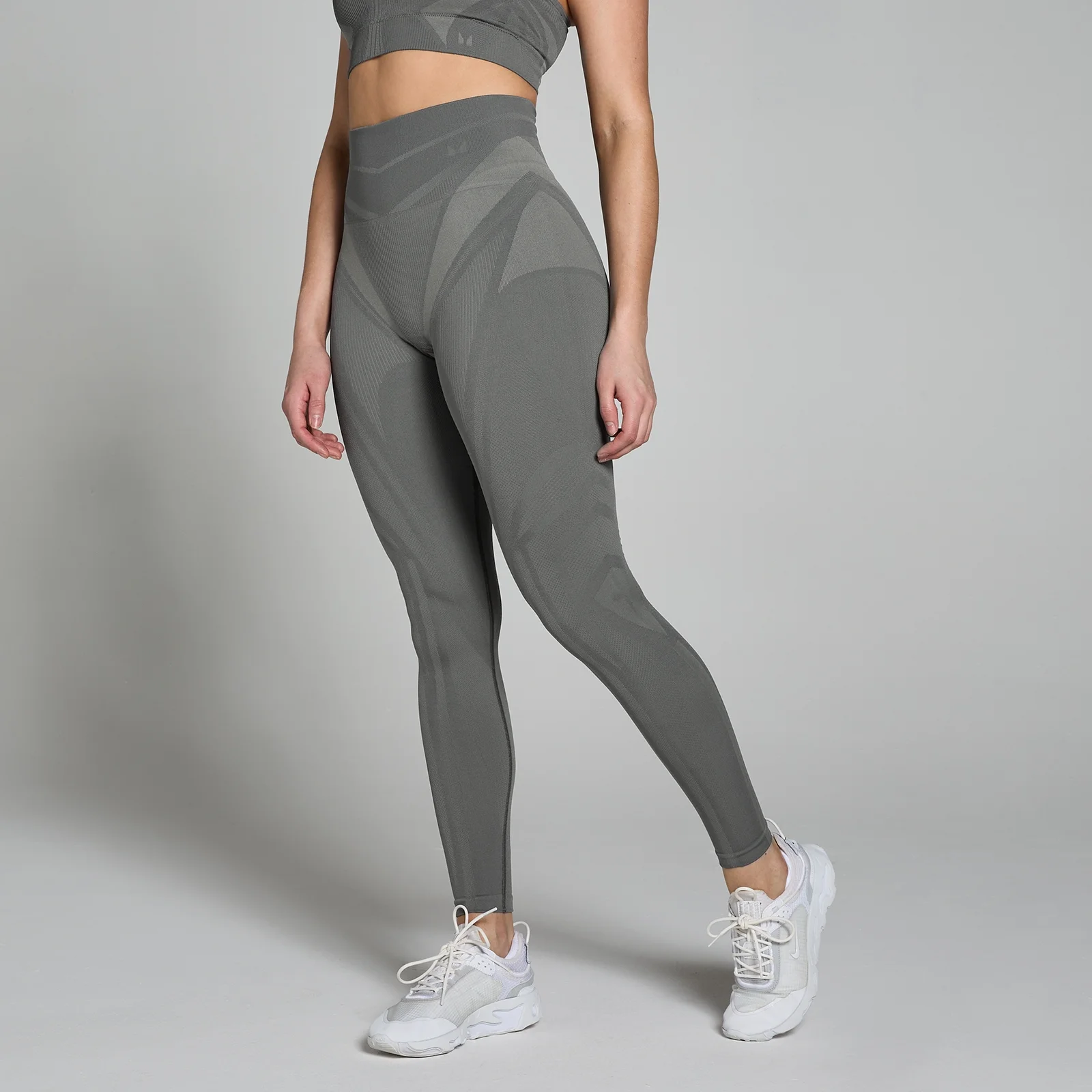 Leggings senza cuciture Geometric MP Tempo Ultra da donna - Carbone - XS Immagine 1