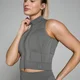 Canotta senza cuciture Geometric MP Tempo Ultra da donna - Carbone