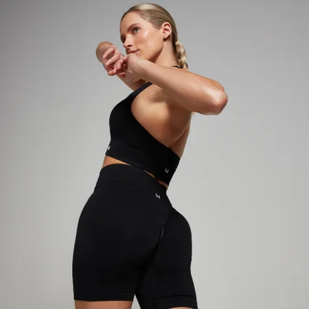 Pantaloncini senza cuciture MP Tempo da donna - Neri