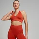 Reggiseno sportivo con scollo all'americana senza cuciture MP Tempo - Rame