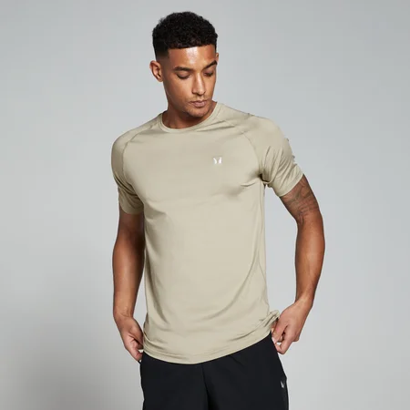 T-shirt sportiva a maniche corte MP da uomo - Stone