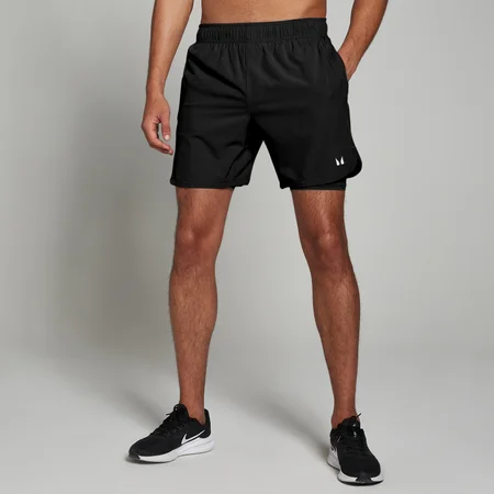 Pantaloncini sportivi 2 in 1 MP da uomo - Neri