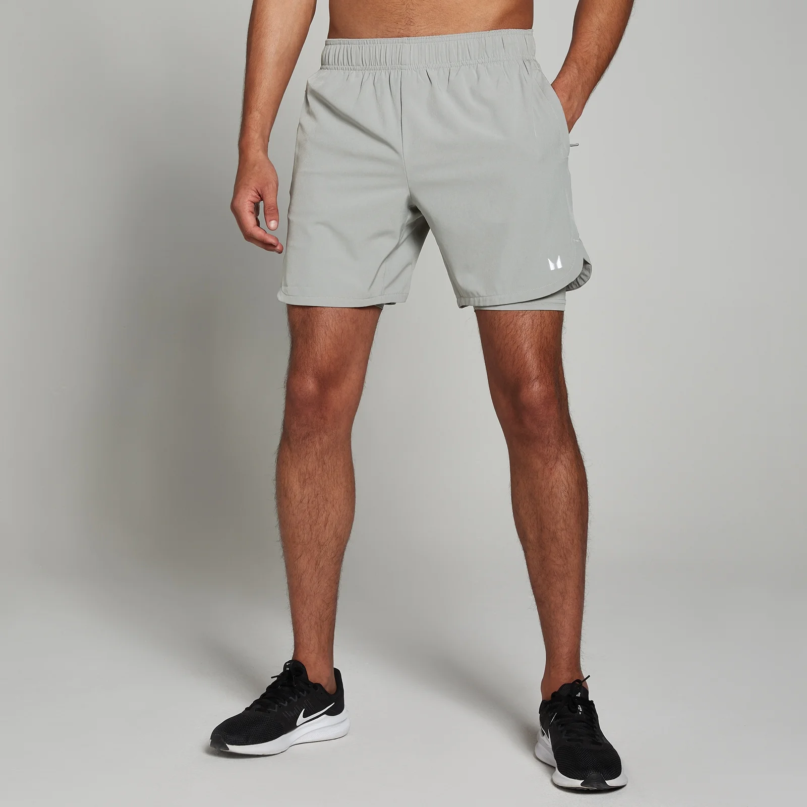 Pantaloncini sportivi 2 in 1 MP da uomo - Grigio tempesta - XXL Immagine 1