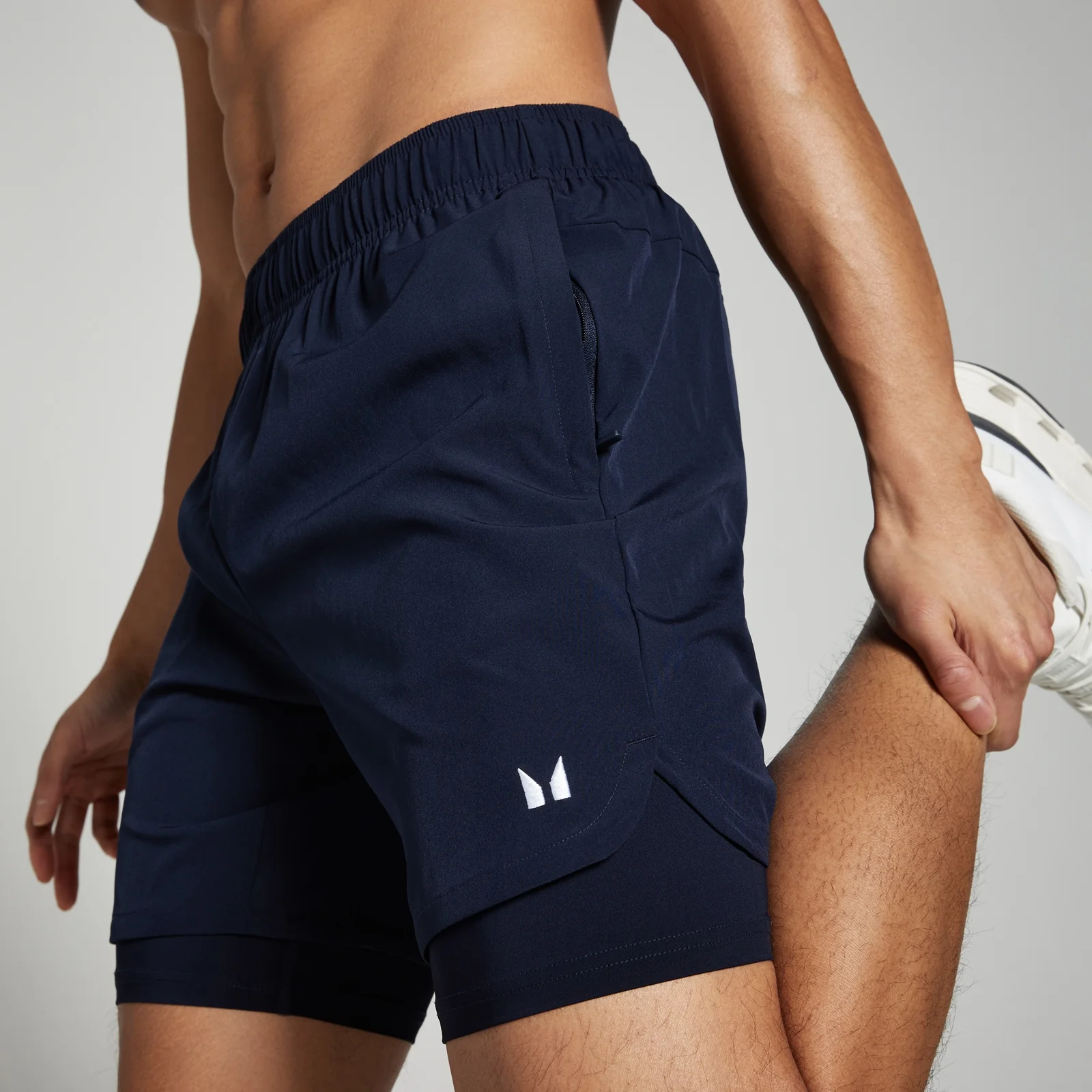 Pantaloncini sportivi 2 in 1 MP da uomo - Blu navy - S Immagine 1