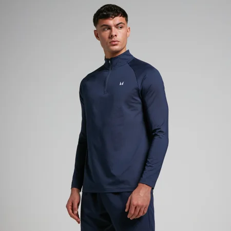Maglia sportiva con cerniera 1/4 MP da uomo - Blu navy